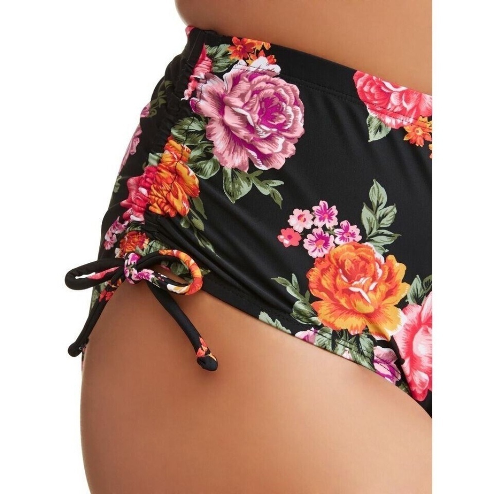 Terra and Sky Swim Bottoms Women's Plus Size 4X 28W 30W Floral Mid Rise Swimwear - Picture 5 of 16